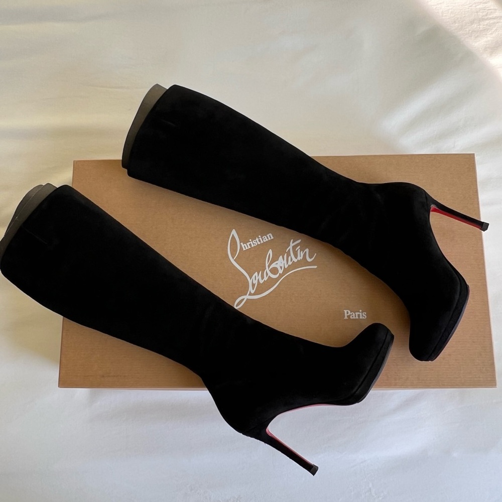 Christian Louboutin Tall Boots 37 100mm - Picture 2 of 6